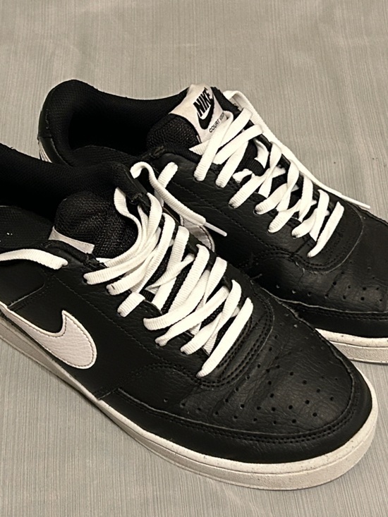Nike Other - Nike Court Vision Black and White Low-Top Leather Sneakers
